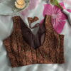DSC06802 Mocha Ajrak Grace — Ajrak Cotton Sleeveless Blouse