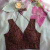 DSC06804 Mocha Ajrak Grace — Ajrak Cotton Sleeveless Blouse