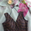 DSC06805 Mocha Ajrak Grace — Ajrak Cotton Sleeveless Blouse