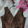 DSC06806 Mocha Ajrak Grace — Ajrak Cotton Sleeveless Blouse