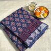 Indigo Ajrak Linen LINEN COTTON SAREE