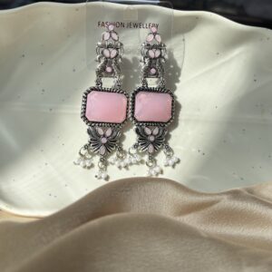 Drop Elegance — Long Oxidised Earrings