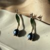 IMG_E8114 Pearl Tulip Accent Earrings